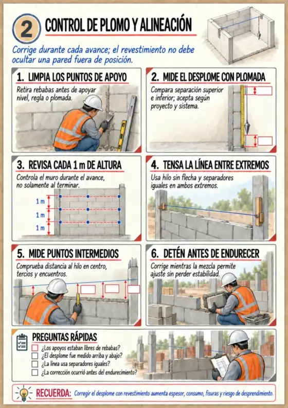 Página real: Control de plomo y alineación