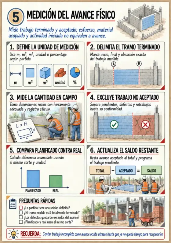 Página real: Medición del avance físico