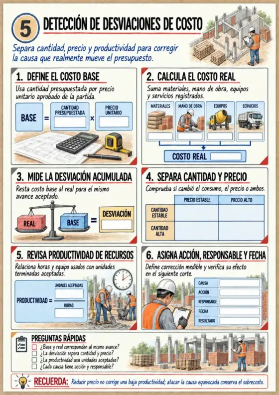 Página real: Análisis de desviaciones de costo